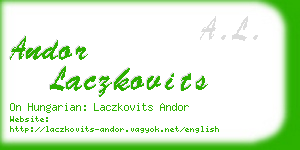 andor laczkovits business card